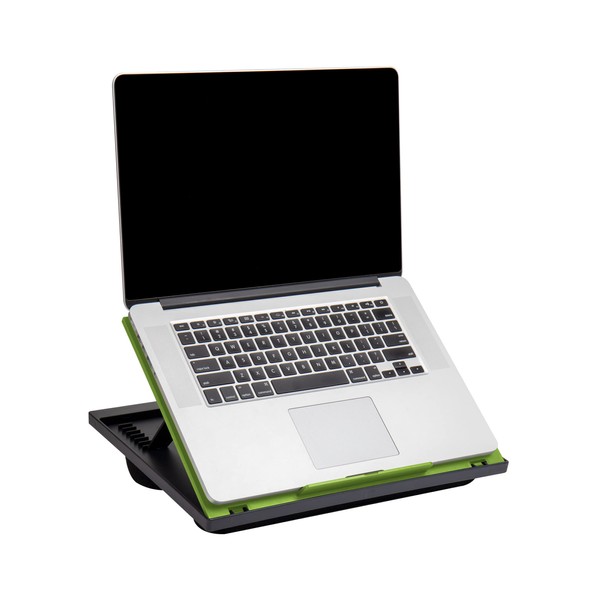 Mind Reader Adjustable 8 Position Top Desk with Cushions, Monitor, Laptop Lap Holder, Green, Single, 11.12 D x 14. 75 W x 3 H
