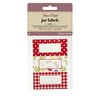 KitchenCraft Home Made Jam Jar Labels with Orchard Designs, Red