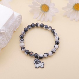 PARTNER Pug Bracelets for Women Pug Gifts for Pug Lovers Cute Dog Pet Birthday Christmas for Teen Girls Daughter Pug Mom Gift (Black & White)