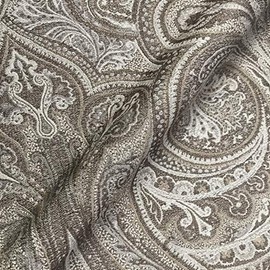 Goliath Beige Classic Traditional Damask Woven Fabric - 54"