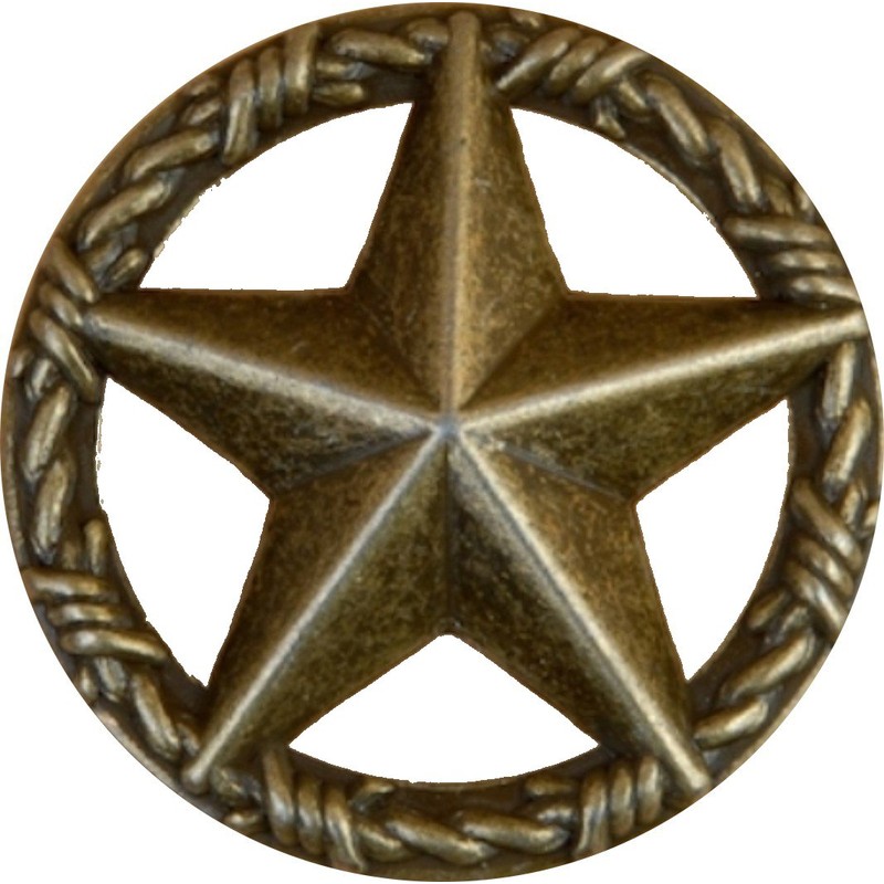 Set of 6 Drawer Handle Star with Barbwire Cabinet Pull