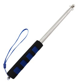 CTWHA Guided Tour Flagpole 1.6m Stainless Steel Telescopic Flagpole Whip Teaching Stick Teaching Stick Teaching Pole Blue Sponge Sleeve Handle for Teaching Pointing Pole Tour Guides Travel Agents