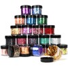 Gold Foil Flakes, 24 Color, Metallic Foil Flakes, Gilding Flakes,