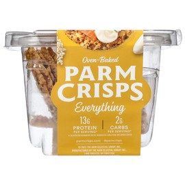 ParmCrisps - Everything Cheese Parm Crisps, Made Simply with 100% REAL Cheese | Healthy Keto Snacks, Low Carb, High Protein, Gluten Free, Oven Baked, Keto-Friendly | 3oz (Pack of 4)
