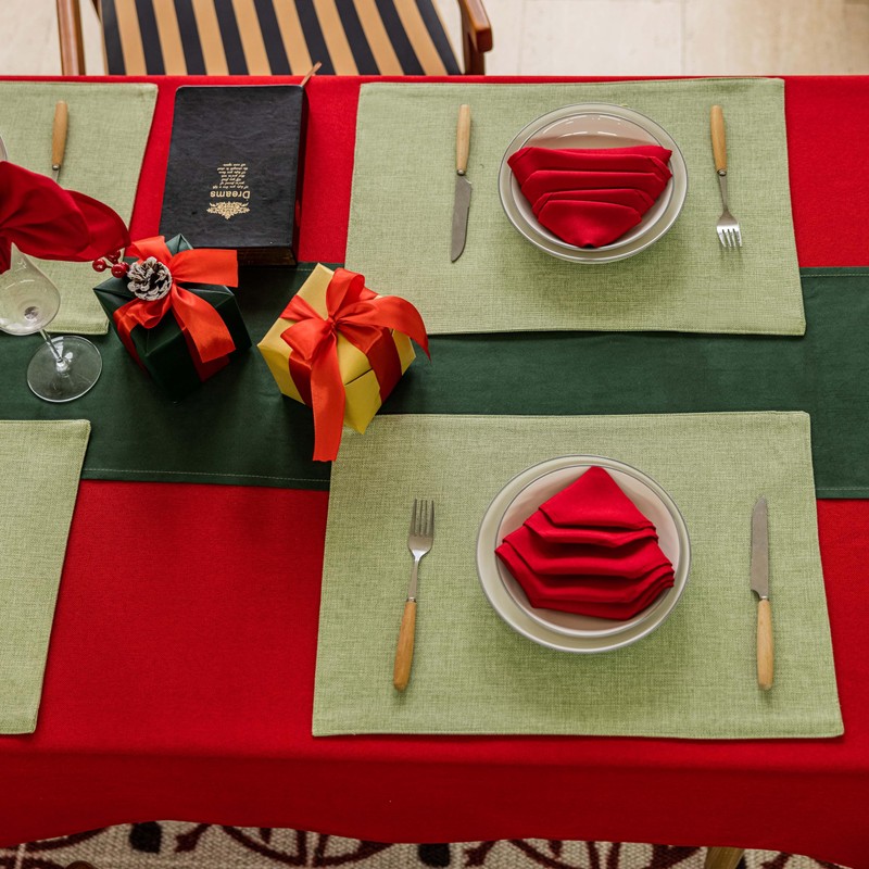 Home Brilliant Table Mats Set of 4 Easy Clean, Spring