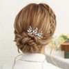 Easedaily Bride Wedding Hair Pins Silver Crystal Hair Piece Rhinetsone
