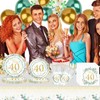 70P Sage Eucalyptus Green 40th Birthday Tableware Set with Banner,