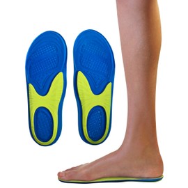 Plantilla híbrida de gel delgado + espuma viscoelástica para mayor comodidad, amortiguación y alivio del dolor. JellyFoam por KidSole (20 cm) tamaño infantil 11-1.5)