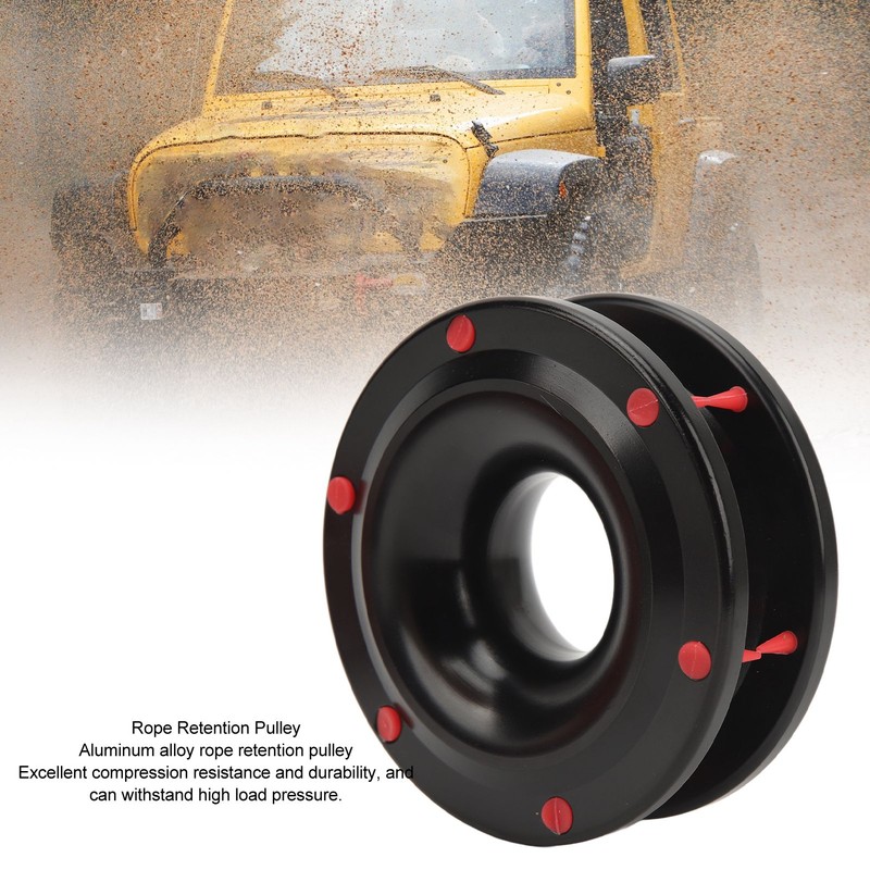 Rope Retention Pulley 22000lbs Heavy Duty Winch Snatch Recovery Ring