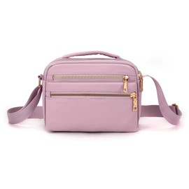 Small Crossbody Cell Phone Purse for Women Girls Waterproof Shoulder Bag Mini Messenger Bag Light Purple