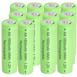 Betmaxful 12 Count Ni-MH 1.2V AA 1800mAh Rechargeable Batteries Double A Batteries Precharged for Wireless Mouses, Alarm Clock,Outdoor Solar Garden Landscaping Lights