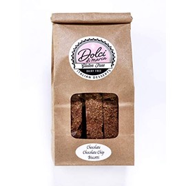 Dolci di Maria Gluten Free Chocolate Chocolate Chip Biscotti | 6-7 cookies in a 6.0 ounce pack