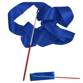 XDGBGFN 12pcs Dance Ribbons Gymnastics Ribbons Twirling Ribbons for Twirling Exercise Circus Carnival Ribbon with Sticks Wands 2 Metres (blue)