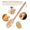 Cepillo Corporal Exfoliante Cuerpo Piel Circulacion Kit 4pcs