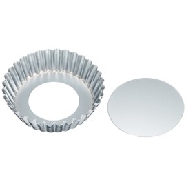 タイガークラウン タルト型 シルバー 145×35mm セパトタルト型深150 スチール クロームメッキ 丸型 底取れ式 995