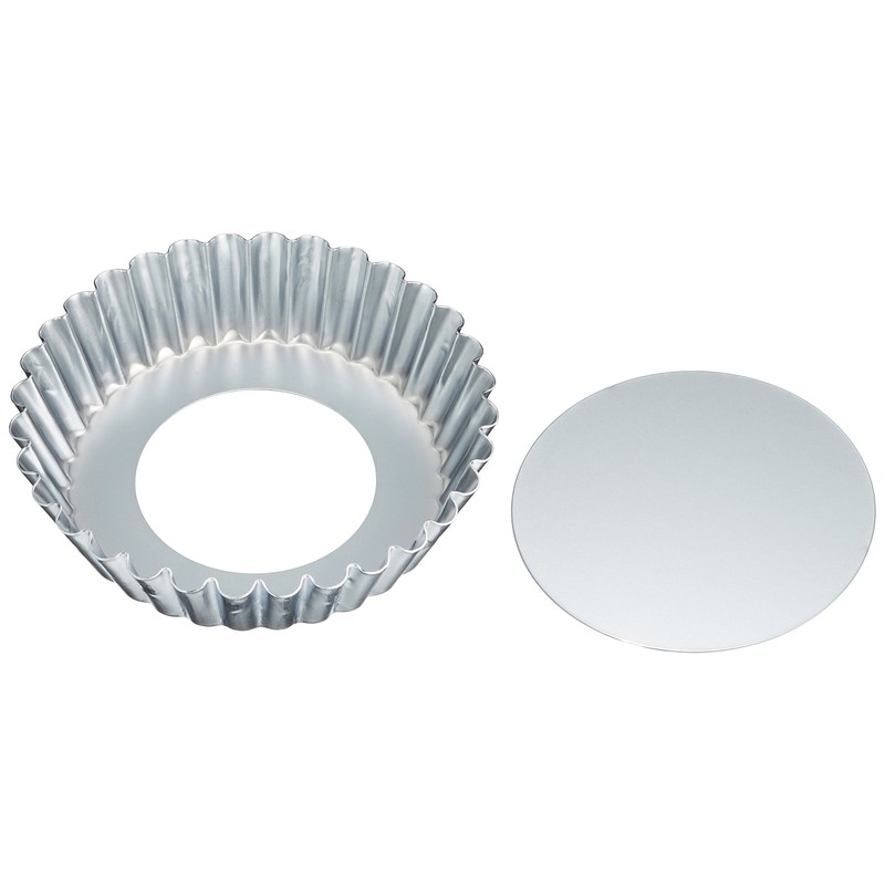 タイガークラウン タルト型 シルバー 145×35mm セパトタルト型深150 スチール クロームメッキ 丸型 底取れ式 995