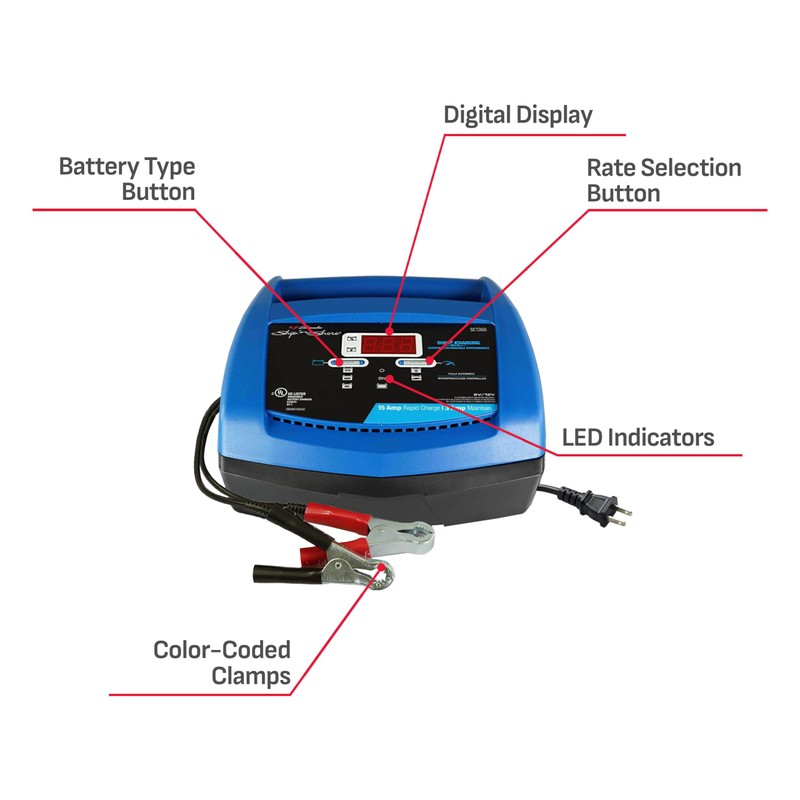 Schumacher Electric Ship ‘n Shore 15A Car Battery Charger and