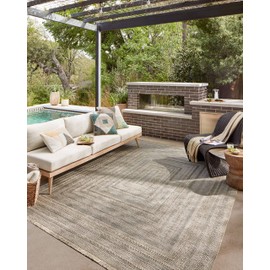 Loloi II Dawn Collection Indoor/Outdoor DAW-01 Natural 6'-4" x 9'-2" Area Rug