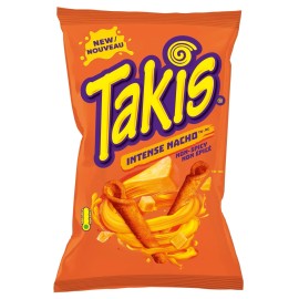 Grupo Bimbo Takis Intense Nacho Non-Spicy Rolled Tortilla Chips, 260g/9.1 oz