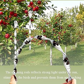 20Pcs Bird Reflective Scare Rods, BetterJonny 12 Inch Bird Twister Rods Reflective Ornamental Spiral Deterrent Device Scare Birds Away from Your Garden