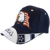 USA Front Men's Patriotic Eagle Adjustable Baseball Cap (Navy Blue)