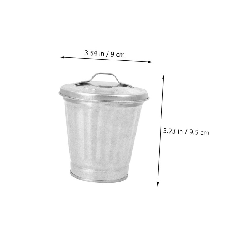 COHEALI 4pcs Small Trash Can with Lid Creative Garbage Bin