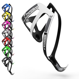 IMPALAPRO Bottle Holder Bicycle Carbon Super Light & Smooth 18 g - Bicycle Drink Holder Carbon - Carbon Bottle Holder Road Bike - Water Bottle Holder Bicycle - Bottle Holder MTB (White)