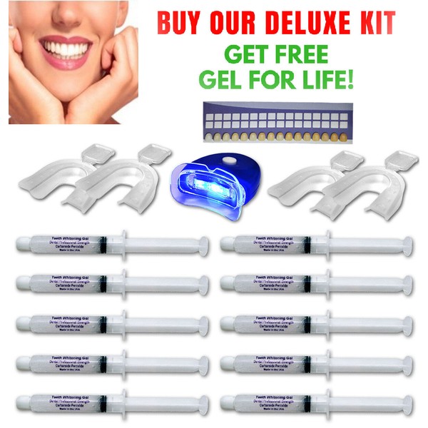 35% Peroxide Teeth Whitening Tooth Bleaching Whitener Kit Oral GEL FOR LIFE !