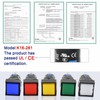 16mm Push Button Switch Square Cap 1NO 1NC SPDT ON/Off