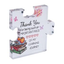 MUNSKT Teacher Gifts, Engraved Acrylic Block Gifts for Teacher, Christmas Birthday Teacher Gifts for Women, Thank you Teacher Gifts