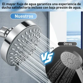Ducha De Alta Presión De Acero Inoxidable Ajustable 5 Modos