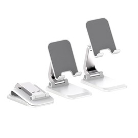 Soporte Para Celular, Ajustable Soporte Celular Mesa, Universal Plegable Base Para Celular, Porta Celular Escritorio, Soporte Para Tablet Compatible Iphone, Huawei, Galaxy, Xiaomi, Redmi (Blanco)
