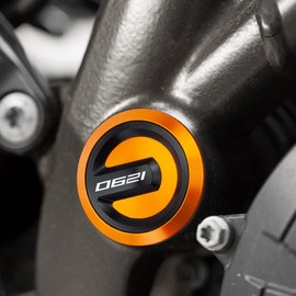 For KTM 1290 Super Adventure 2015-2022 1290 Super Duke R 2014-2022 Frame Hole Cover Caps Plugs Decorative Frame Cap Motorcycle Accessories (Orange & Black)