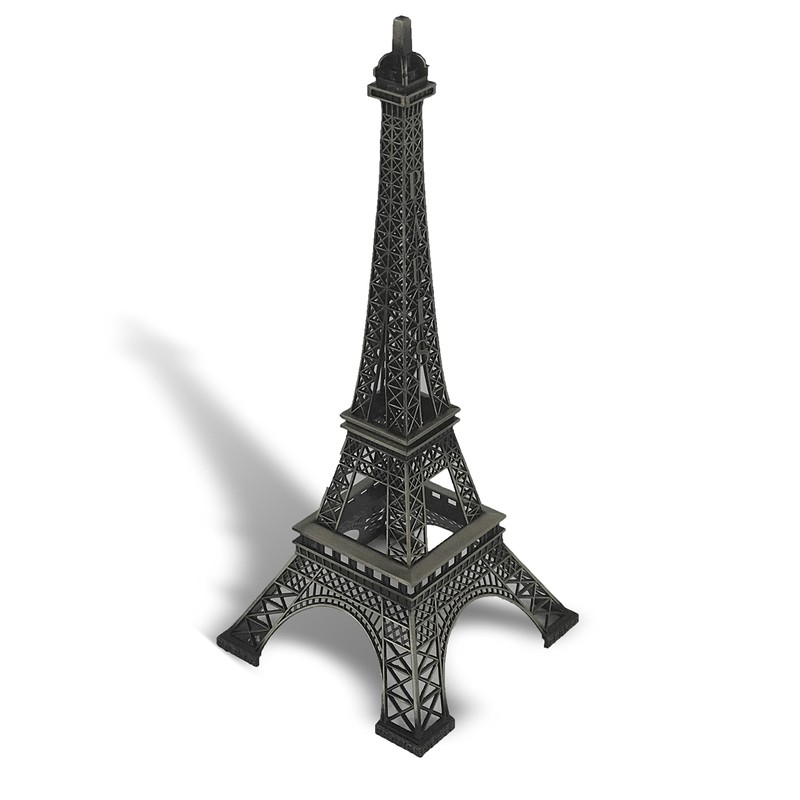 allgala 24" Eiffel Tower Statue Decor Alloy Metal, Black