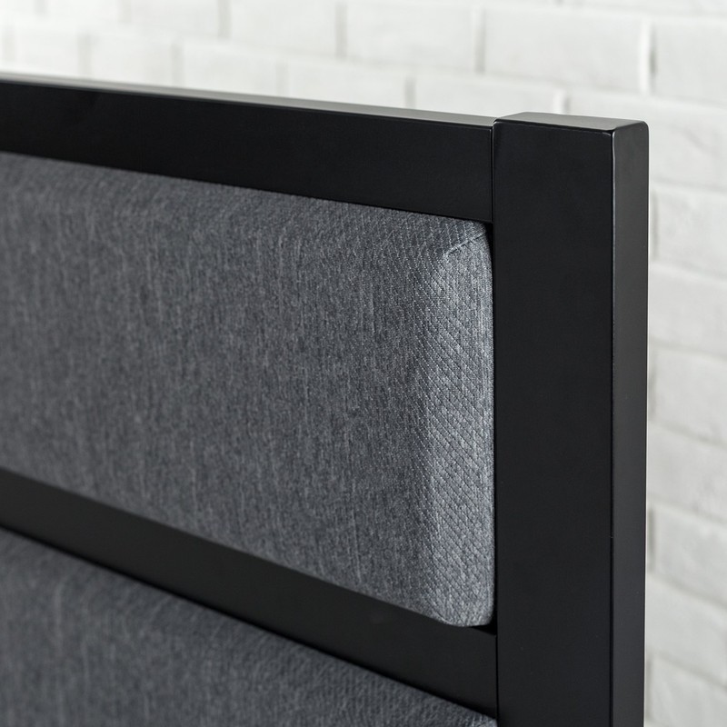 Zinus Modern Studio Upholstered Metal Headboard, Twin