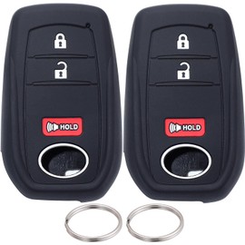 2 Piezas Funda de Goma de Silicona para Llavero, Funda para Llave Compatible con Toyota Tacoma Prius Corolla Cross 2025 2026 de 3 Botones, Protector de Repuesto para Accesorios de Automóvil Protege tu tecla inteligente tacoma Prius corola cruzada de araña