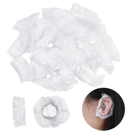 Tapas impermeables para los oídos, 100 Protectores auditivos desechables, Protectores para los Oídos Herramienta Desechable para Teñir el Cabello,... 