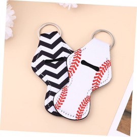 minkissy 15 Pcs Handbag Charm Holder Key Chain Neoprene Keychain Lip Balm Sleeve Lipstick Holder Keychain Keychains for Women Llaveros Para Mujer Lip Balm Case Bags Container Miss