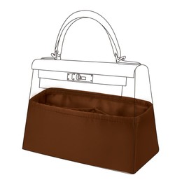 DGAZ Bag Organizer Insert For Kelly pochette/mini II /20/25/28/32/35/40/42/45 Bags, Silk Purse Organizer, Simplicity Handbag & Tote Organizer(Gold,KL25 Sellier)