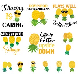 Pineapple Cruise Door Magnets Decorations - 13 Pcs Funny Tropical Vacation Cruise Essentials Magnets Waterproof Magnetic Stickers Ship Cabin Door Signs For Stateroom Refrigerator Carnival Party Decor