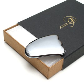 OVER-9 Terahertz Ore Cassa Plate, Home Esthetic, Beauty Goods, Small Face, Acupuncture Pressing, Natural Stone, Feather Shape, 1.6 inches (40 mm)