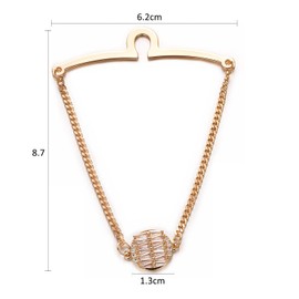 RunootPR Tie Clip, Gold, Funny Tie Clip Chain, Stylish, Wedding, Everyday Work, Brass Tie Clip, Brass, No Gemstone