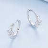 Qings Flower Hoop Earrings 925 Sterling Silver Hypoallergenic Small huggie
