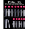 TOROKOM 120 Pieces Dual Nail Shapes Square Clear Poly Extension