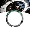 38mm Diameter GMT Watch Bezel Insert Ring Black Green Base