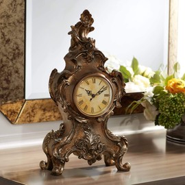 Kensington Hill Taryn Vintage Style 16 1/4" High Cottage Core Table Clock