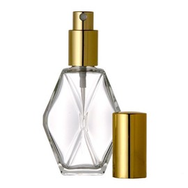 Diamond Spray Bottle. Fine Mist Perfume Cologne Atomizer for Essential Oil Aromatherapy Perfume Cologne Refillable (2 oz. 12 Bottles, Purple)