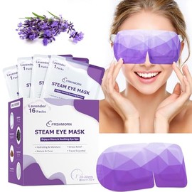 16 paquetes de mascarilla de vapor para ojos, mascarilla térmica para dormir, compresa caliente para ojos, mascarilla de vapor autocalentante desechable para dormir en casa, oficina, spa
