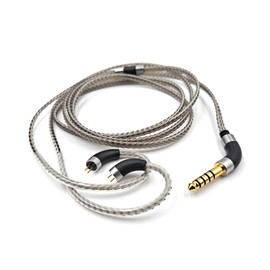 okcsc 0.75/0.78MM 2Pin Earphone Cable Silver Plated 6N OCC High Purity Beryllium Copper for Final Audio FIIO FH1s JH3 KZ EDX ZST ES4 ED12 ZSR AS10 CCA C10 A3000 MAKE4 IEM Cable with 4.5MM Plug 4FT