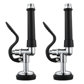 [2-Pack] HWM Pre Rinse Sprayer Commercial Sink Sprayer Head, 1.42GPM Spray Valve Dish Sprayers Nozzle with Handle Grip Assembly, Commercial Faucet Parts for Kitchen Sink